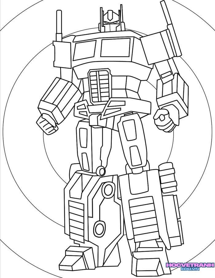 tranh tô màu robot 10