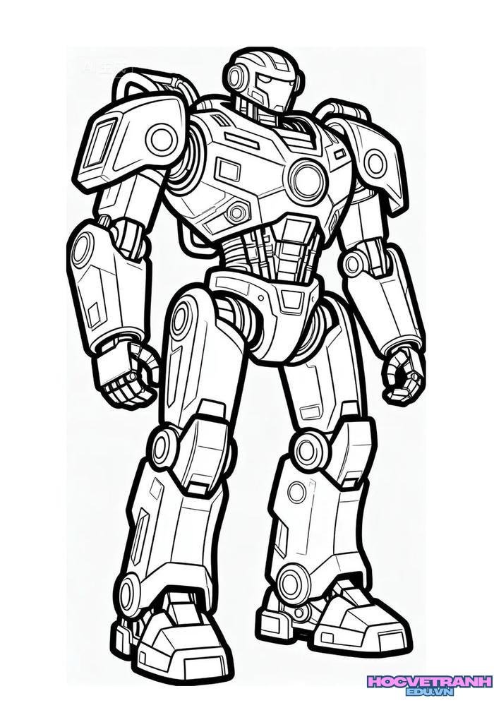 tranh tô màu robot 13