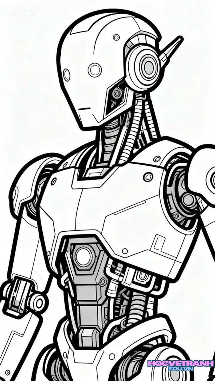 tranh tô màu robot 14