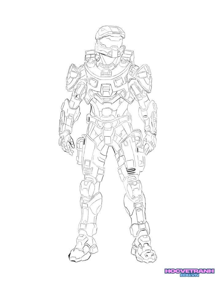 tranh tô màu robot 15