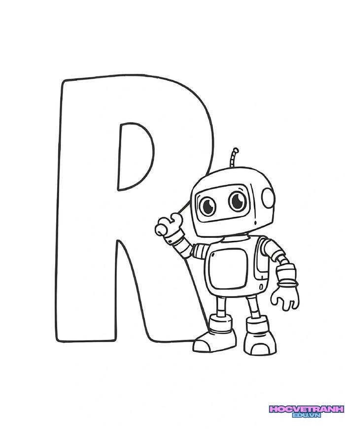 tranh tô màu robot 16