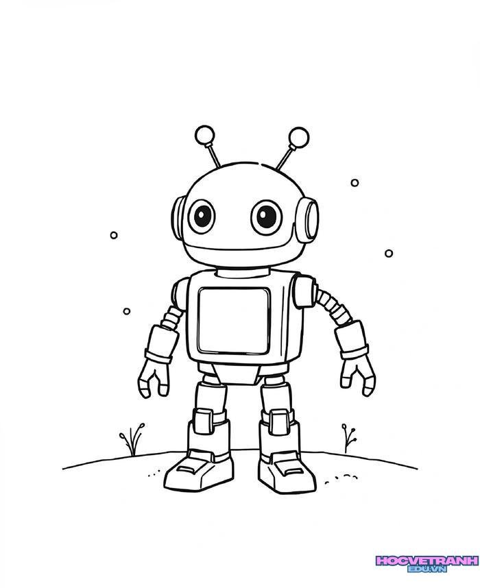 tranh tô màu robot 17