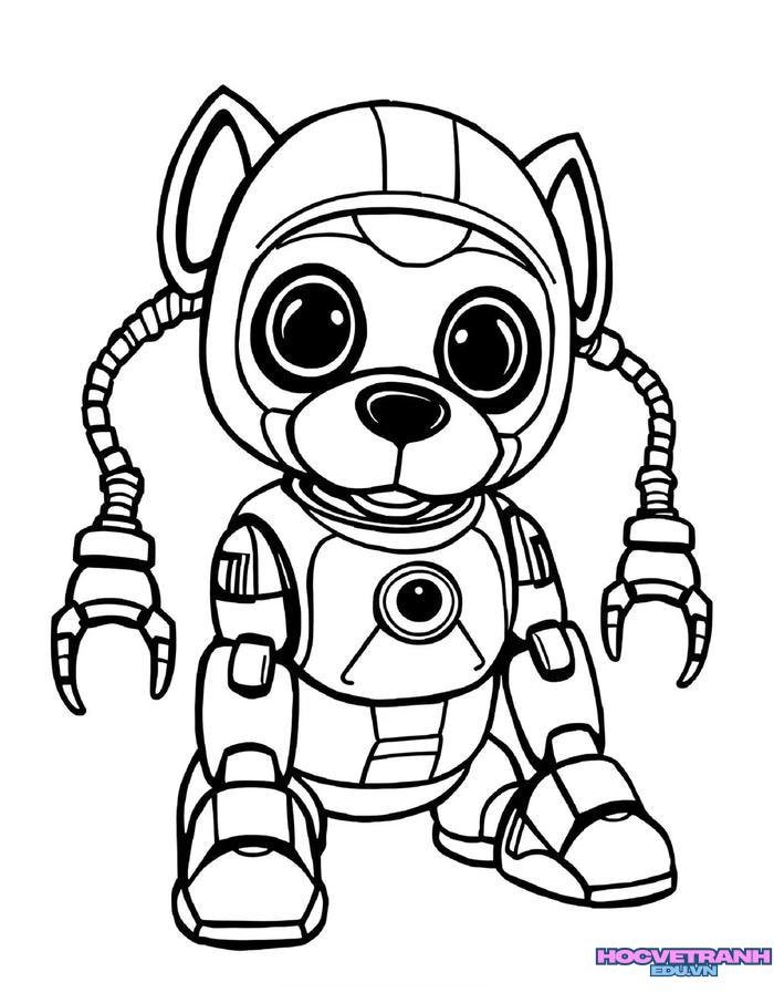 tranh tô màu robot 18