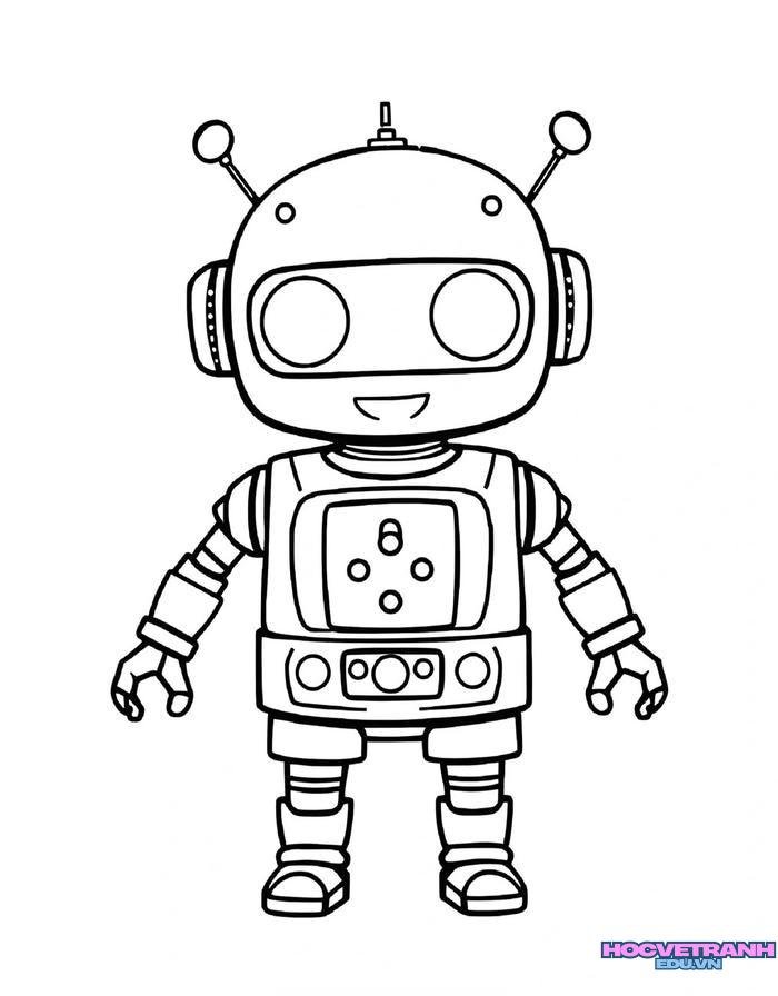 tranh tô màu robot 19