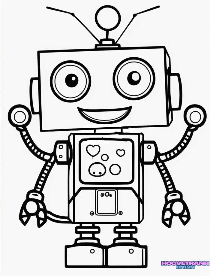 tranh tô màu robot 21
