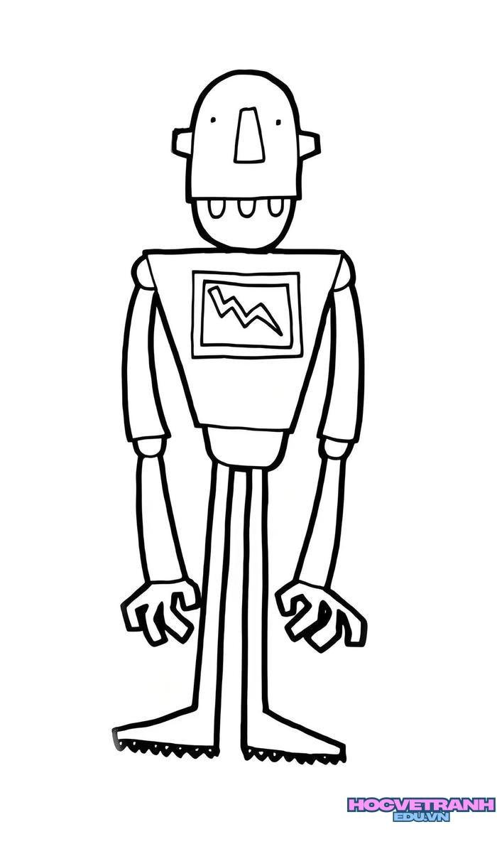 tranh tô màu robot 22