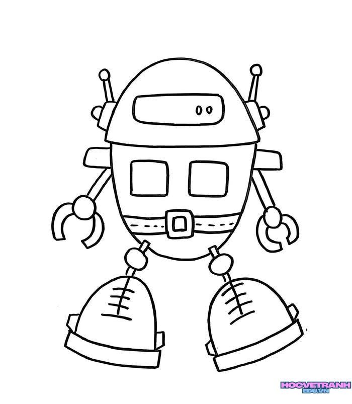 tranh tô màu robot 23