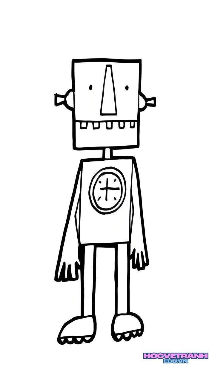 tranh tô màu robot 25