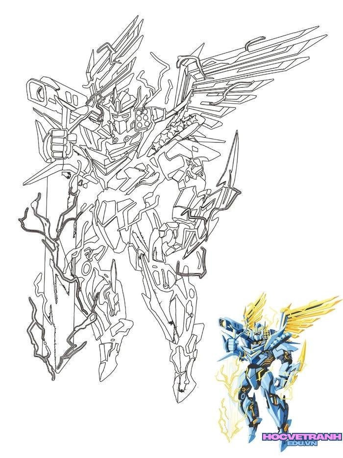 tranh tô màu robot 26