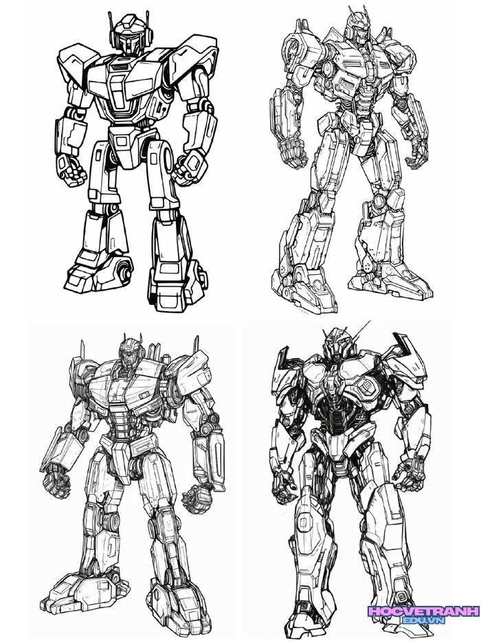 tranh tô màu robot 28