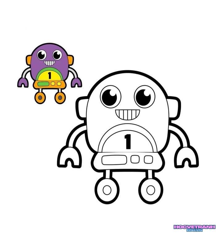 tranh tô màu robot 35