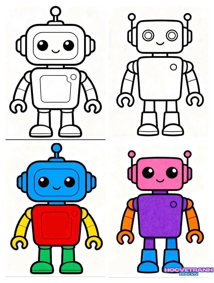tranh tô màu robot 37