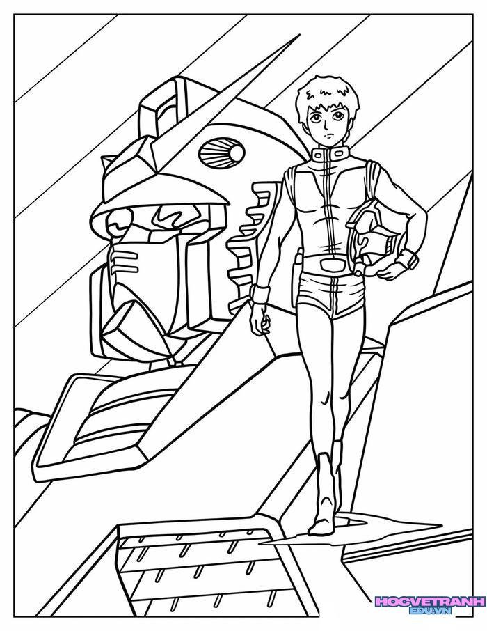 tranh tô màu robot 40