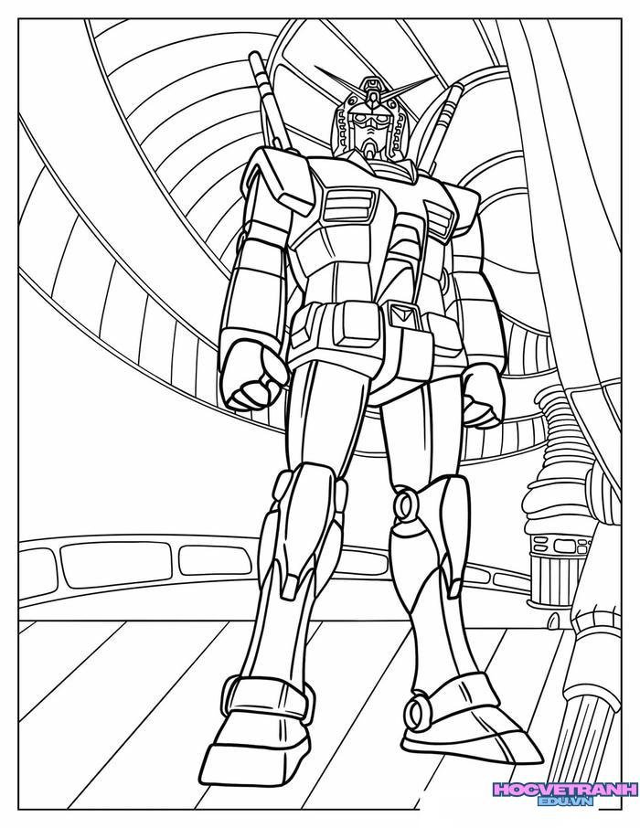 tranh tô màu robot 43