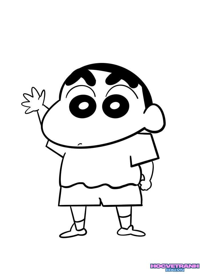 tranh tô màu shin cậu bé bút chì 28