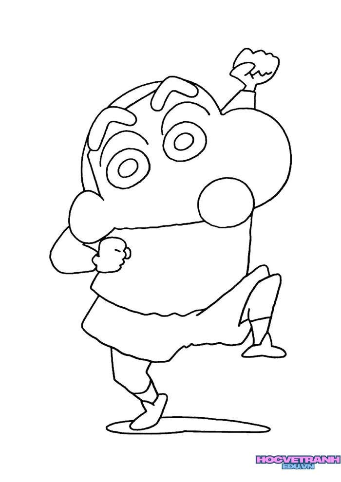 tranh tô màu shin cậu bé bút chì 30