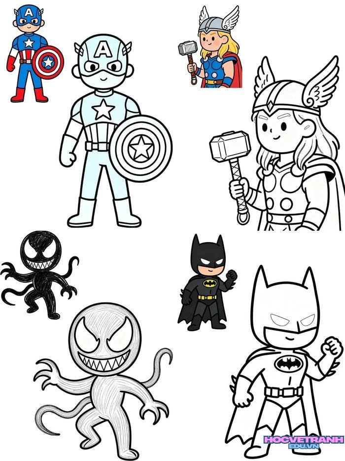 tranh tô màu siêu nhân 5