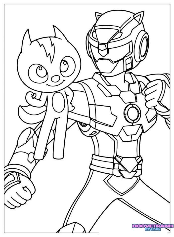 tranh tô màu siêu nhân cảnh sát 15