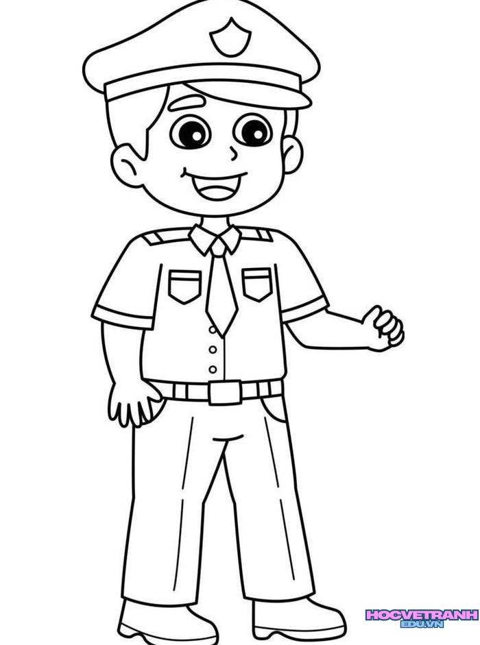 tranh tô màu siêu nhân cảnh sát 24