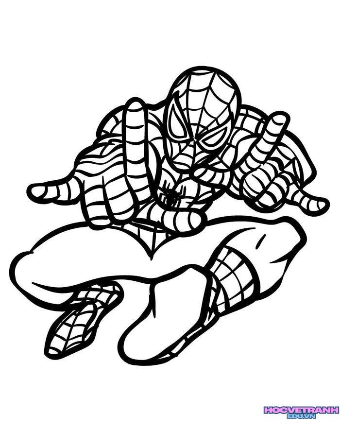 tranh tô màu siêu nhân nhện 11