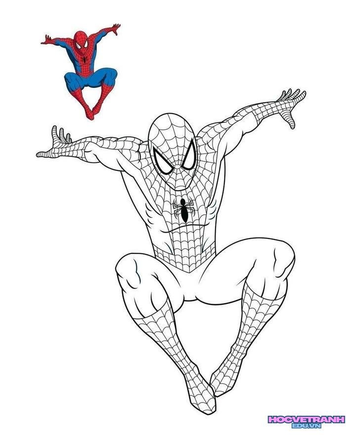 tranh tô màu siêu nhân nhện 12