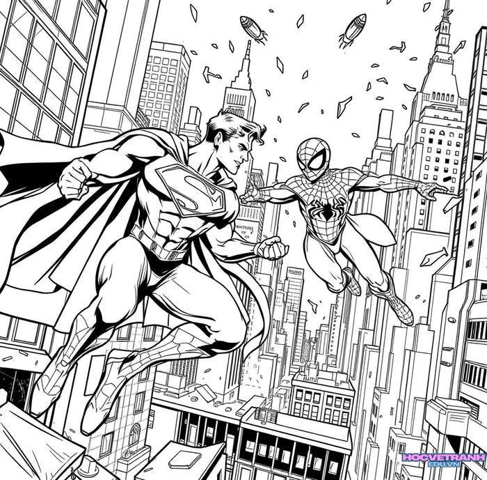 tranh tô màu siêu nhân nhện 13