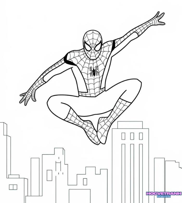 tranh tô màu siêu nhân nhện 16