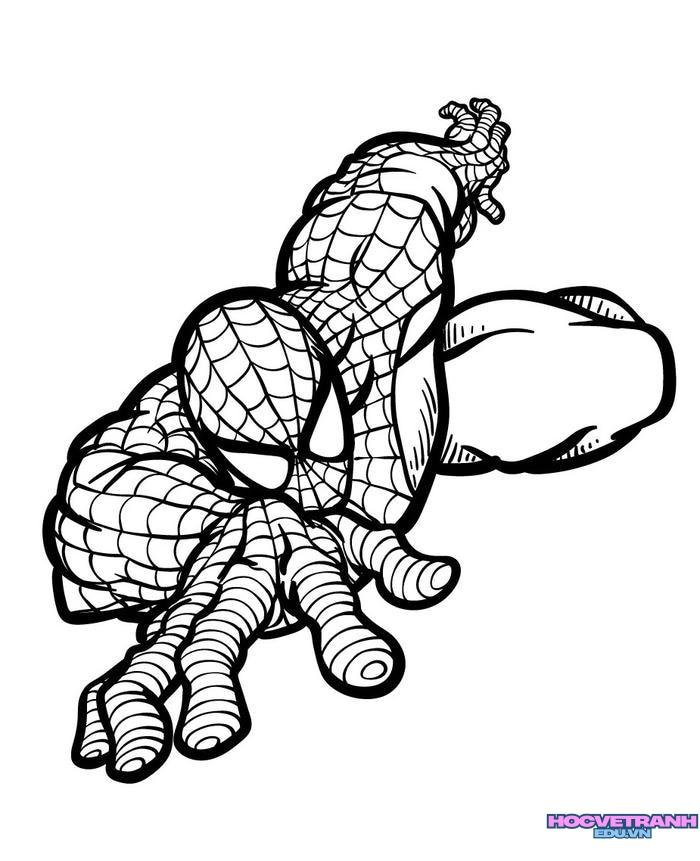 tranh tô màu siêu nhân nhện 17