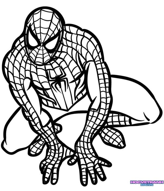 tranh tô màu siêu nhân nhện 19