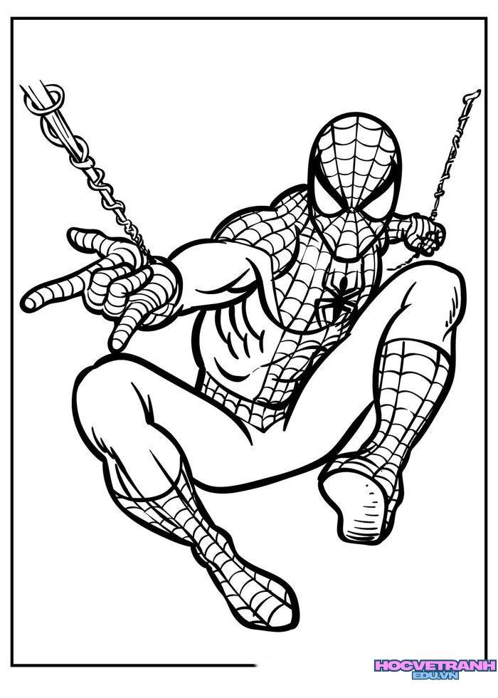 tranh tô màu siêu nhân nhện 20