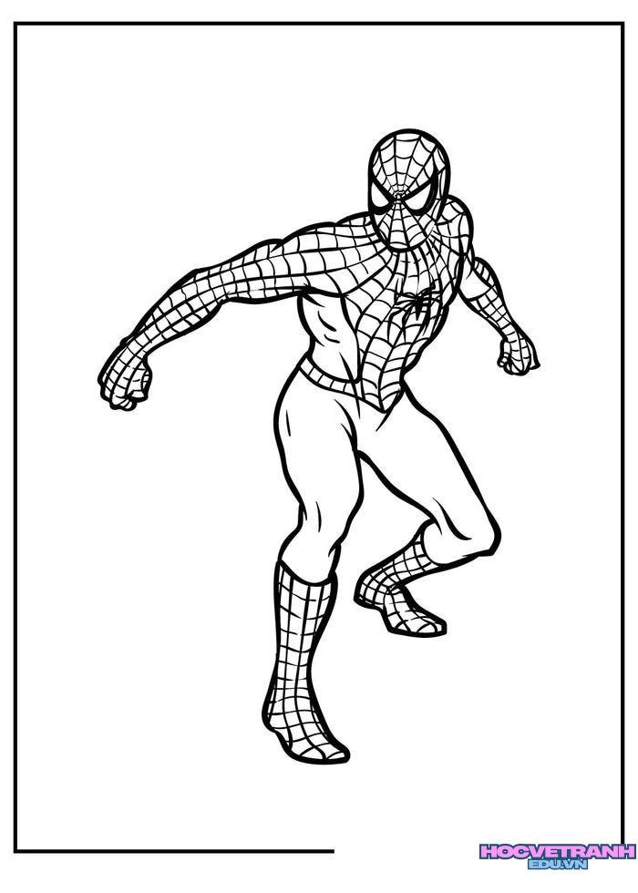 tranh tô màu siêu nhân nhện 22
