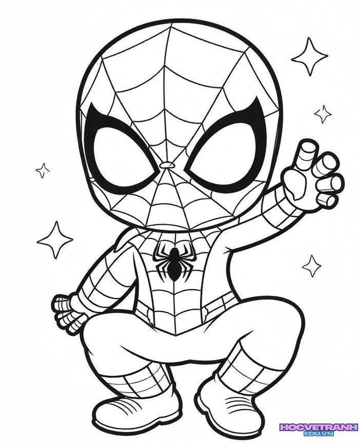 tranh tô màu siêu nhân nhện 23