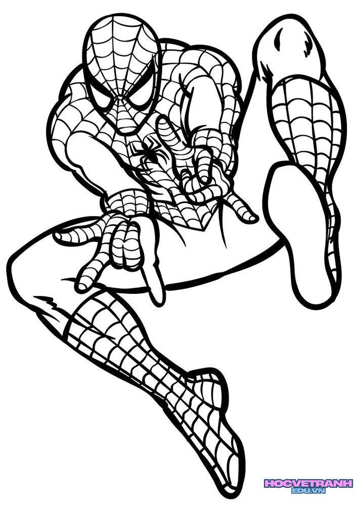 tranh tô màu siêu nhân nhện 24