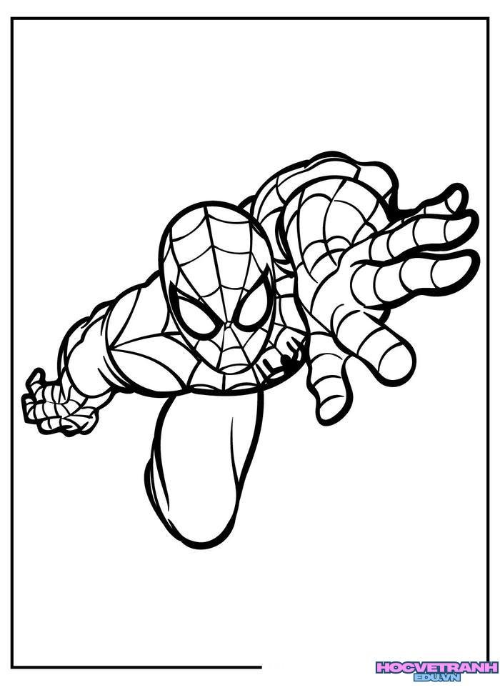 tranh tô màu siêu nhân nhện 27