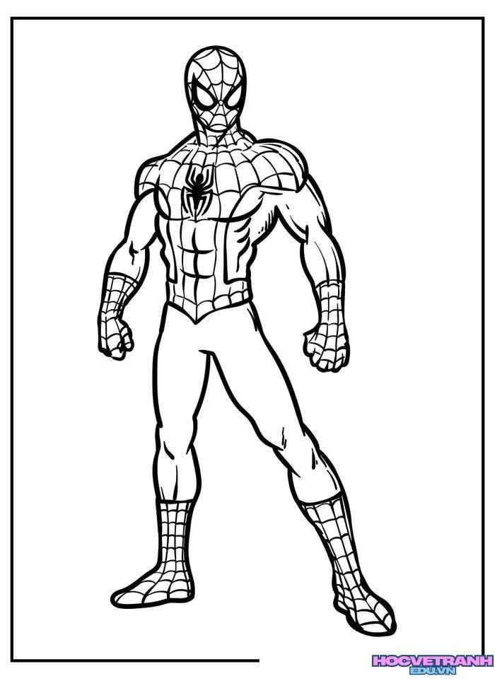 tranh tô màu siêu nhân nhện 29