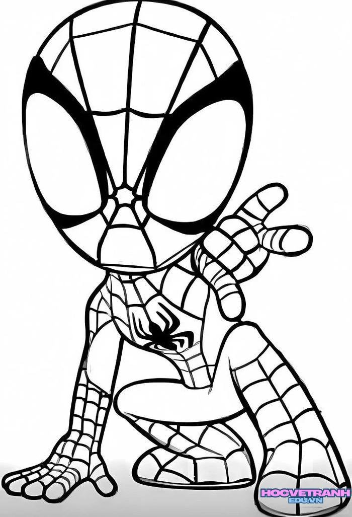 tranh tô màu siêu nhân nhện 32