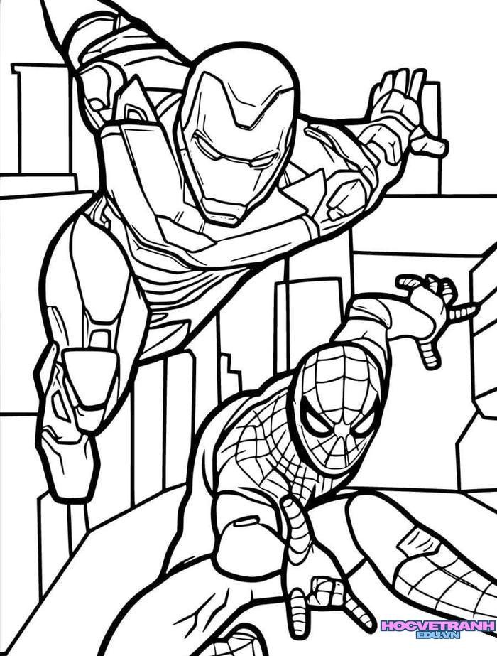 tranh tô màu siêu nhân nhện 33