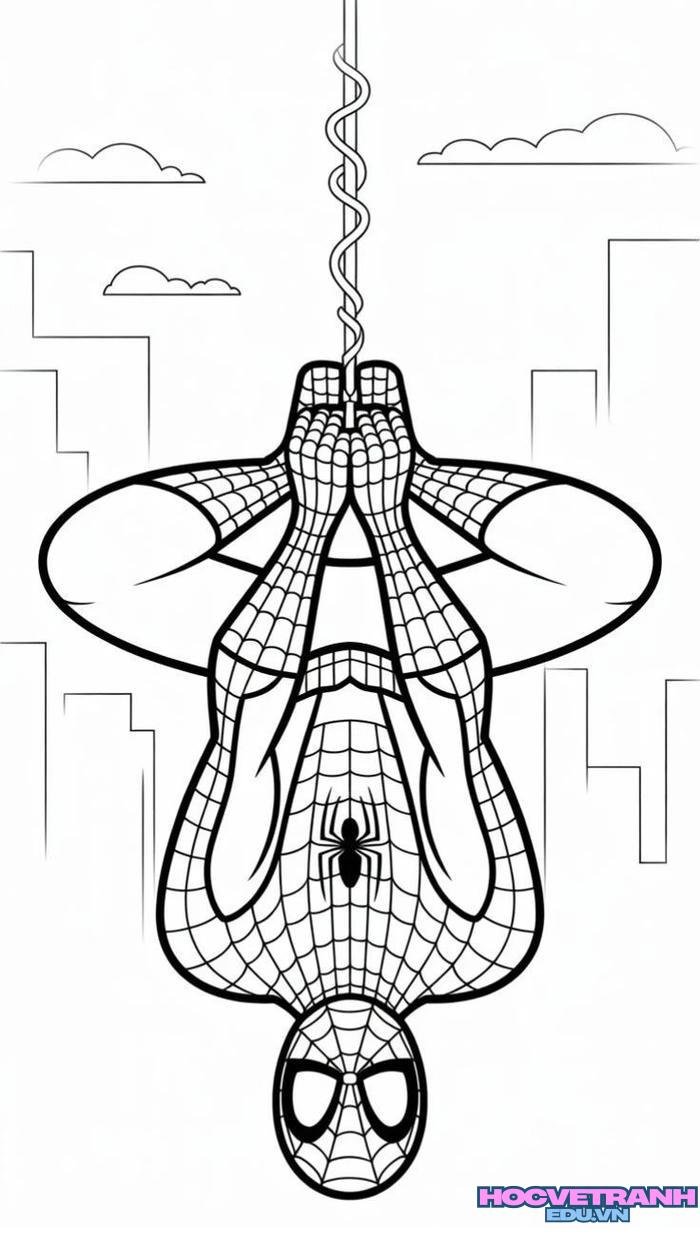 tranh tô màu siêu nhân nhện 34