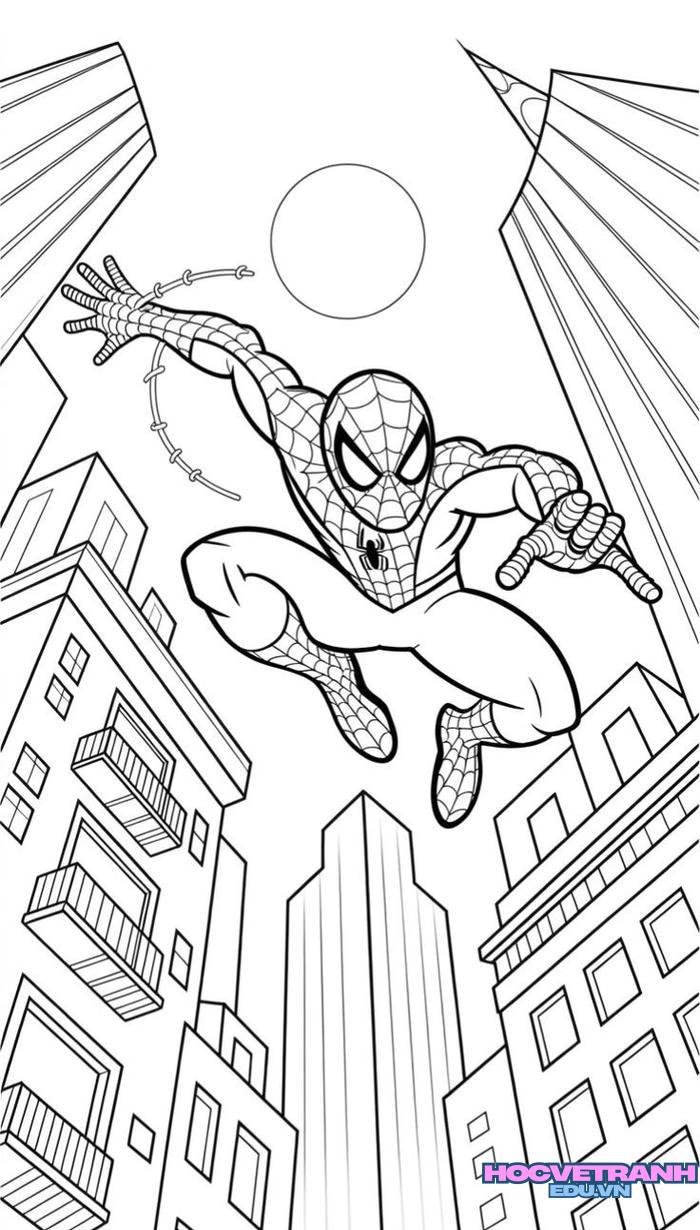 tranh tô màu siêu nhân nhện 35