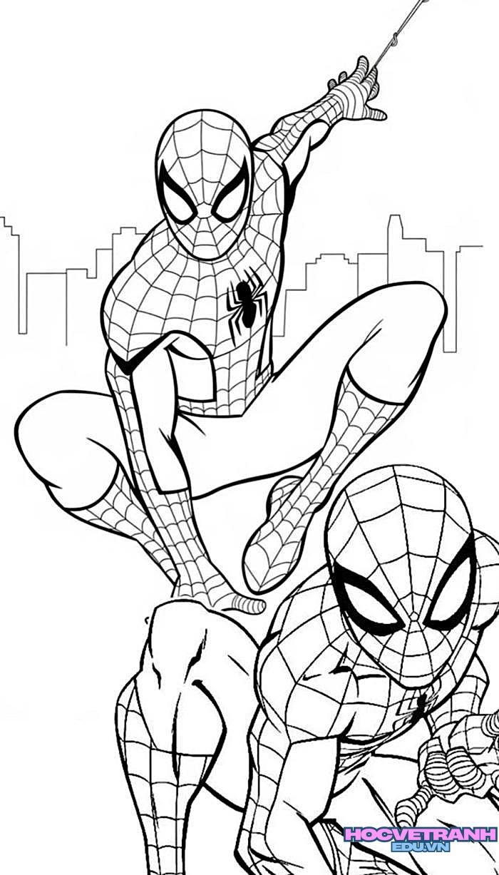 tranh tô màu siêu nhân nhện 36