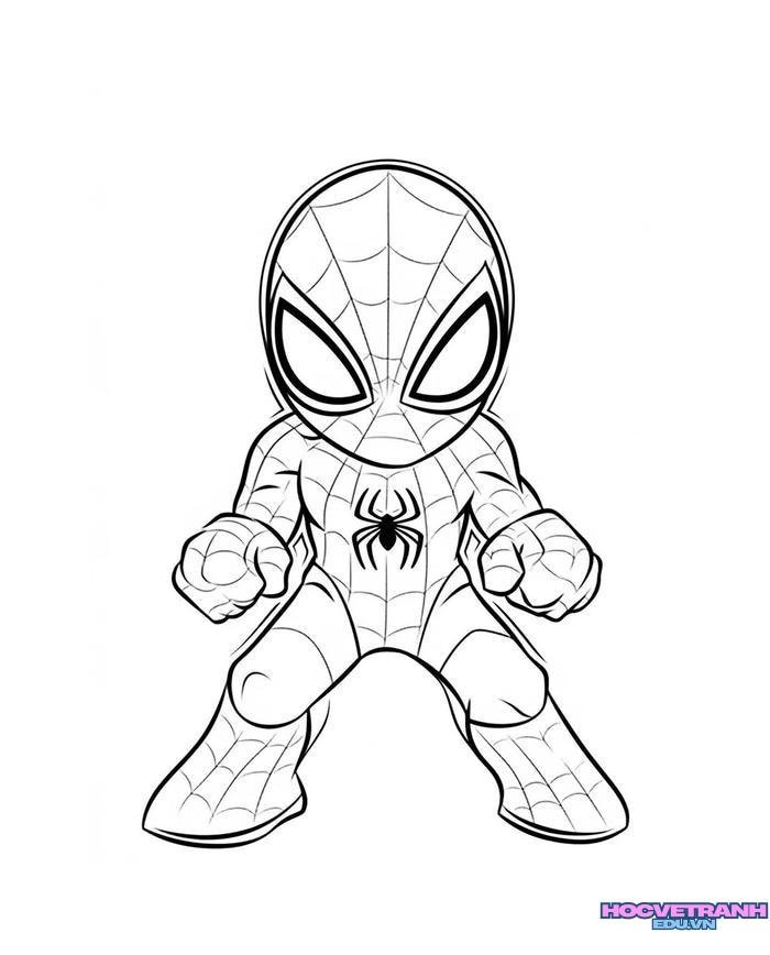 tranh tô màu siêu nhân nhện 6