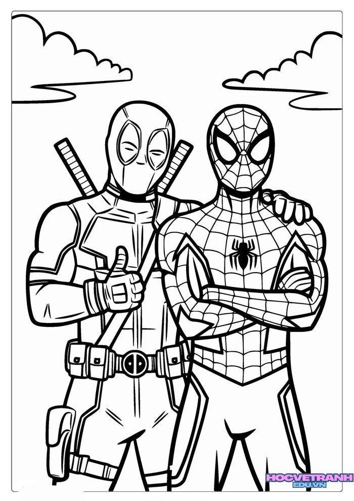 tranh tô màu siêu nhân nhện 7
