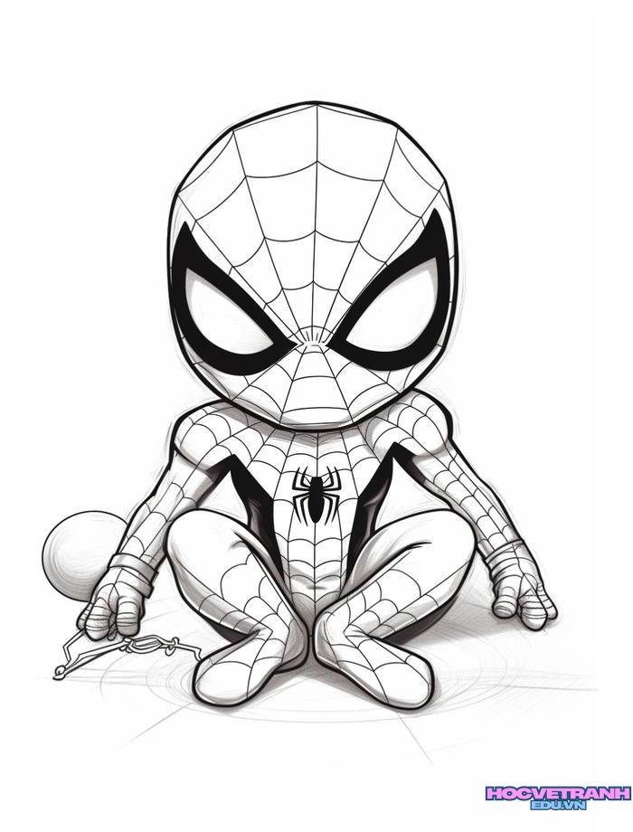tranh tô màu siêu nhân nhện 8