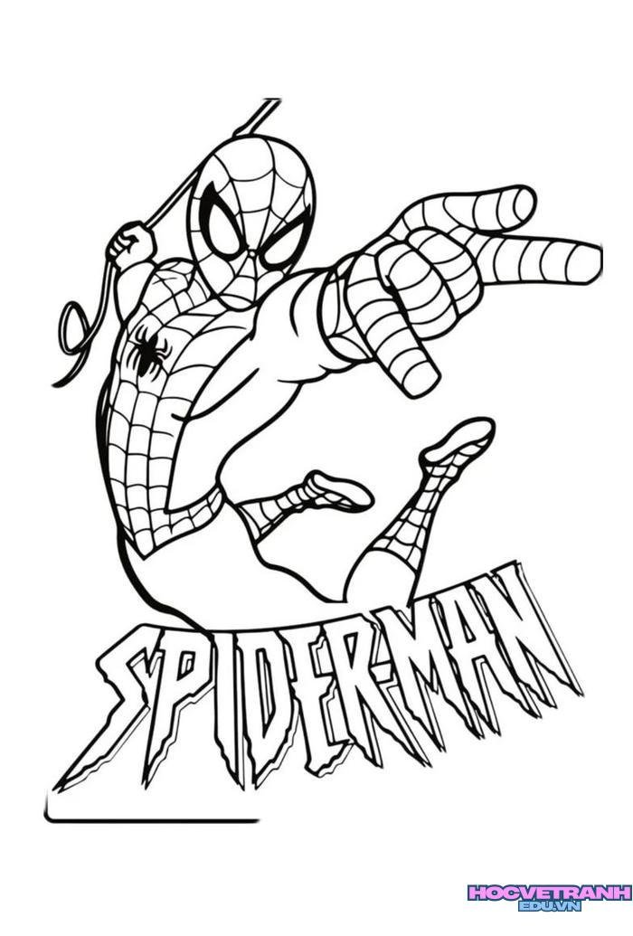 tranh tô màu siêu nhân nhện 9
