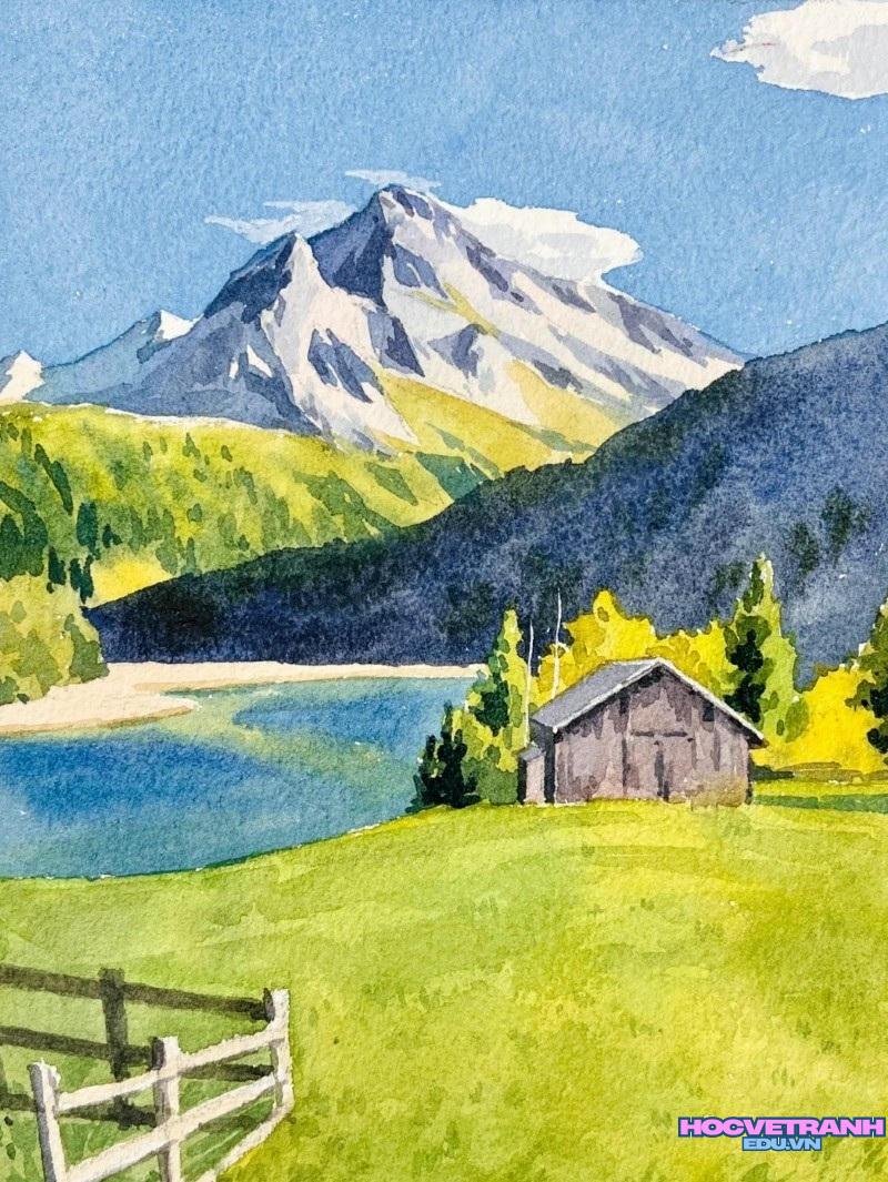 tranh vẽ màu nước