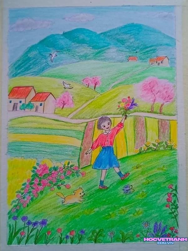 tranh vẽ mùa xuân
