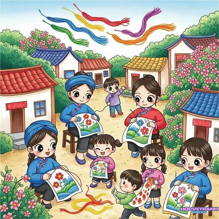 tranh vẽ nghề truyền thống