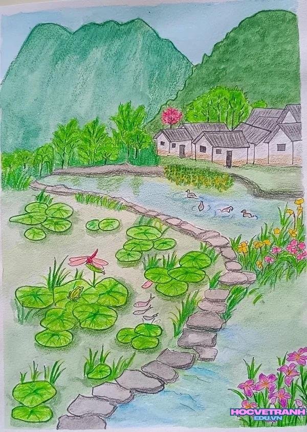 tranh vẽ về mùa xuân đẹp