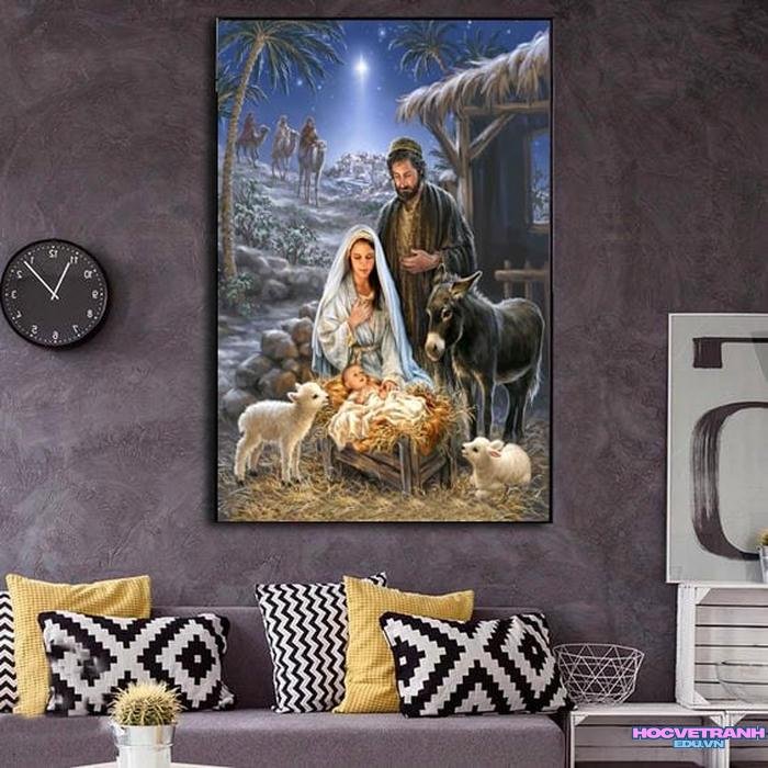 vẽ ánh đèn giáng sinh