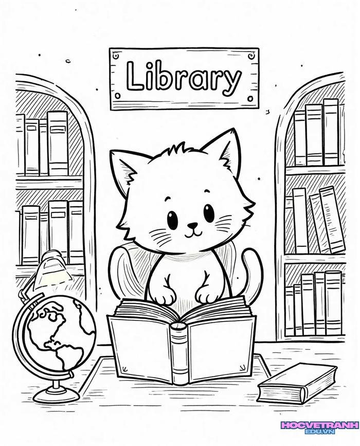 vẽ bé mượn sách